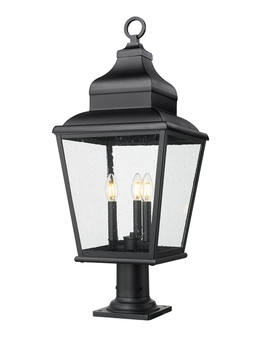 Z-Lite - 5029PHBR-533PM-BK - Three Light Outdoor Pier Mount - Raphael - Sand Black