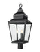 Z-Lite - 5029PHBR-BK - Three Light Outdoor Post Mount - Raphael - Sand Black