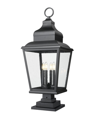 Raphael Four Light Outdoor Pier Mount Sand Black