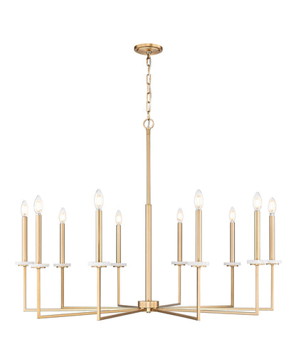 Gaultier Ten Light Chandelier Mordern Gold