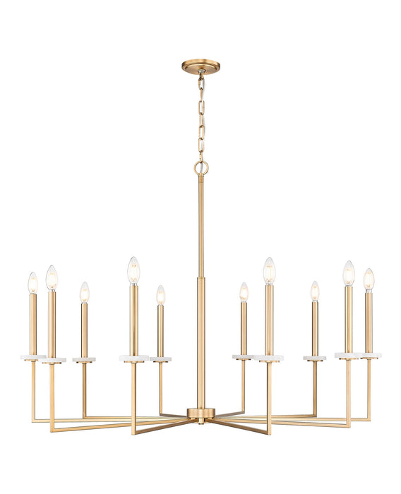 Z-Lite - 6100-10MGLD - Ten Light Chandelier - Gaultier - Mordern Gold