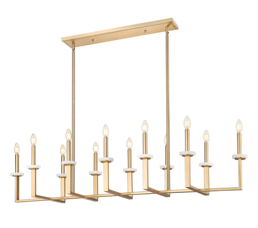 Gaultier 12 Light Linear Chandelier Mordern Gold