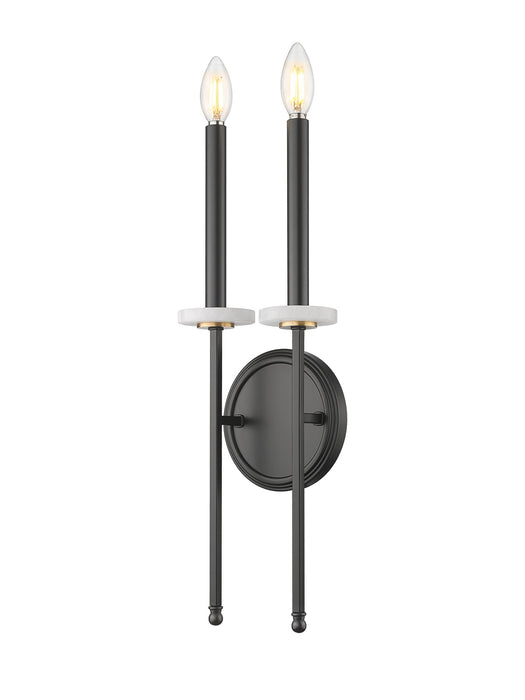 Z-Lite - 6100-2S-MB - Two Light Wall Sconce - Gaultier - Matte Black+Mordern Gold