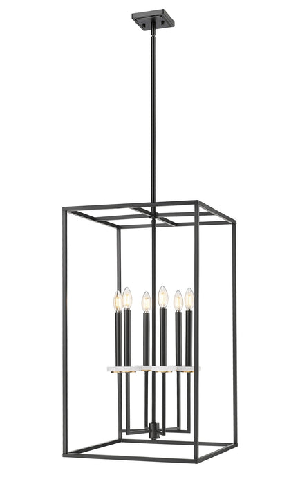 Z-Lite - 6100-32MB - Six Light Chandelier - Gaultier - Matte Black+Mordern Gold