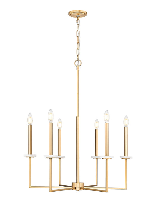 Z-Lite - 6100-6MGLD - Six Light Chandelier - Gaultier - Mordern Gold