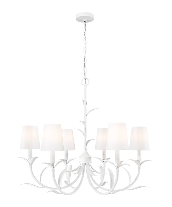 Z-Lite - 830-31TXWH - Six Light Chandelier - Aslin - Textured White