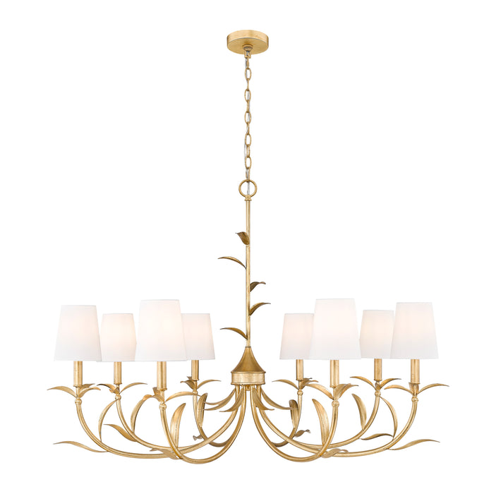 Z-Lite - 830-42GLF - Eight Light Chandelier - Aslin - Gold Leaf