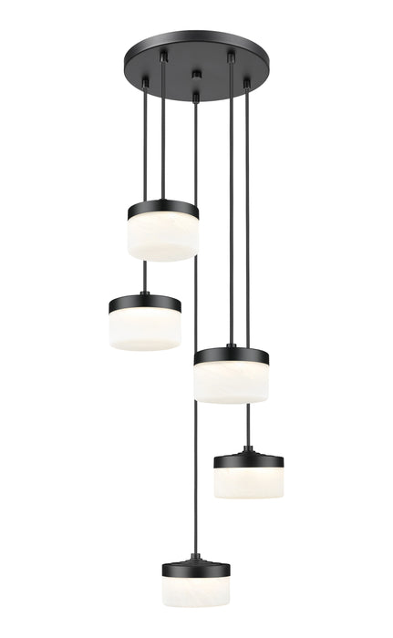 Z-Lite - 827P6-5R-MB-LED - LED Chandelier - Renaud - Matte Black