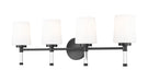Z-Lite - 7700-4V-MB - Four Light Vanity - Henri - Matte Black