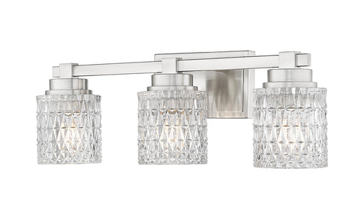 Jacqueline Three Light Vanity Brushed Nickel