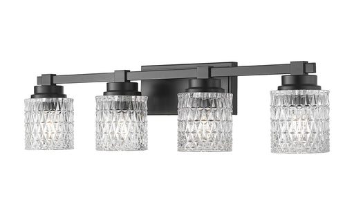 Jacqueline Four Light Vanity Matte Black