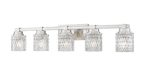 Jacqueline Five Light Vanity Brushed Nickel