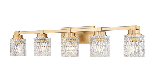 Jacqueline Five Light Vanity Modern Gold