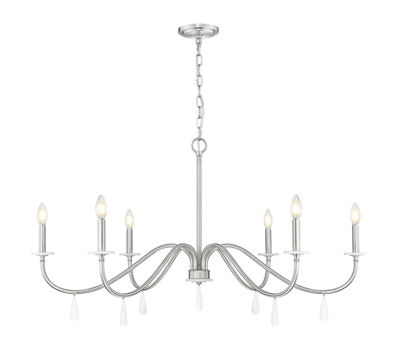 Z-Lite - 6103-45BN - Six Light Chandelier - Toussant - Brushed Nickel