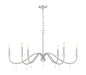 Z-Lite - 6103-45BN - Six Light Chandelier - Toussant - Brushed Nickel