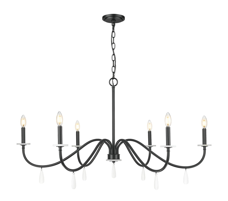 Z-Lite - 6103-45MB - Six Light Chandelier - Toussant - Matte Black