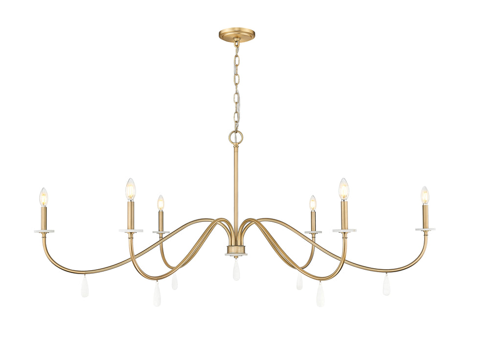 Z-Lite - 6103-63MGLD - Six Light Chandelier - Toussant - Mordern Gold