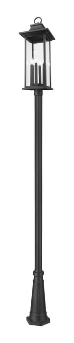 Z-Lite - 5017PHXLR-519P-BK - Six Light Outdoor Post Mount - Tiberius - Black