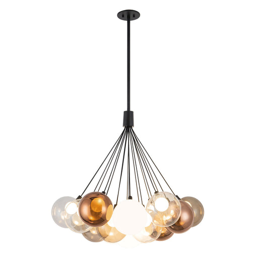 Bolla LED Chandelier Black/Mixed Glass