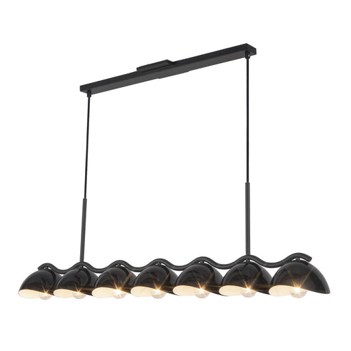 Atlas Seven Light Linear Pendant Black