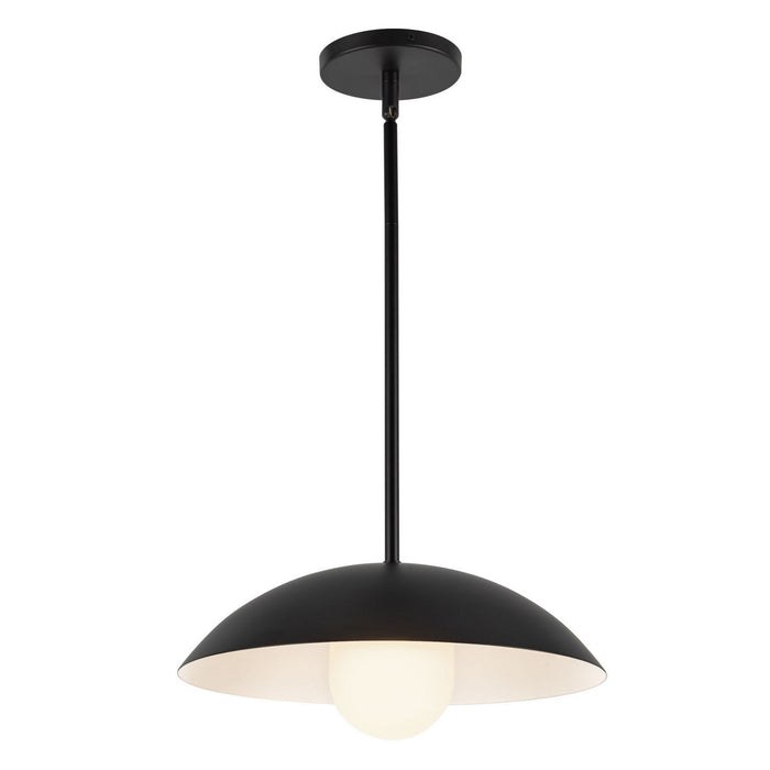 Kuzco Lighting - PD10814-BK/OP - One Light Pendant - Umbra - Black/Opal Glass