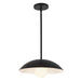 Kuzco Lighting - PD10814-BK/OP - One Light Pendant - Umbra - Black/Opal Glass
