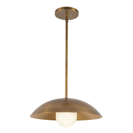Kuzco Lighting - PD10814-VB/OP - One Light Pendant - Umbra - Vintage Brass/Opal Glass