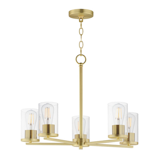 Maxim - 10286CLSBR - Five Light Chandelier - Lateral - Satin Brass