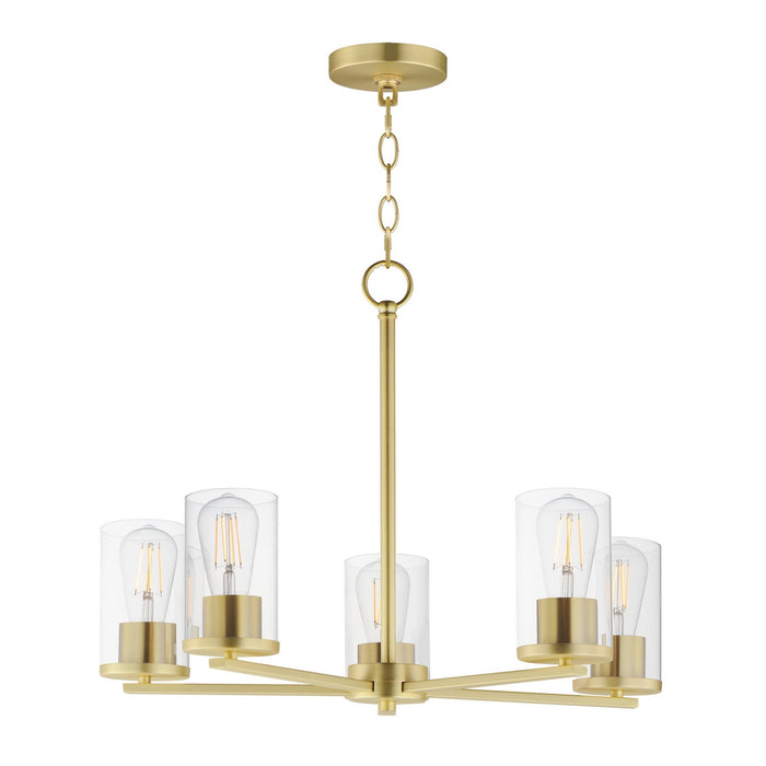 Maxim - 10286CLSBR - Five Light Chandelier - Lateral - Satin Brass