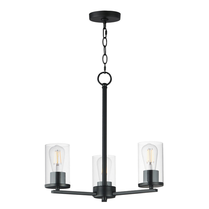 Maxim - 10287CLBK - Three Light Chandelier - Lateral - Black