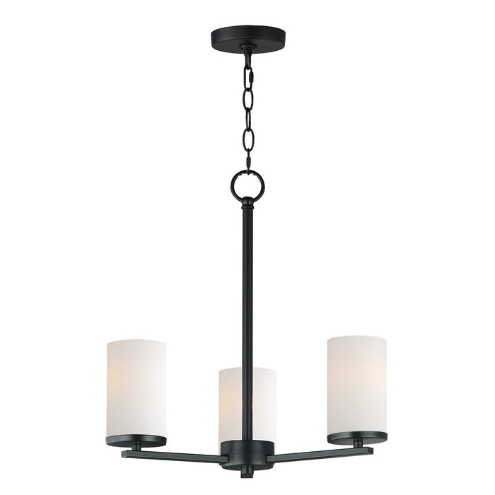 Maxim - 10287SWBK - Three Light Chandelier - Lateral - Black