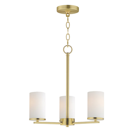 Maxim - 10287SWSBR - Three Light Chandelier - Lateral - Satin Brass