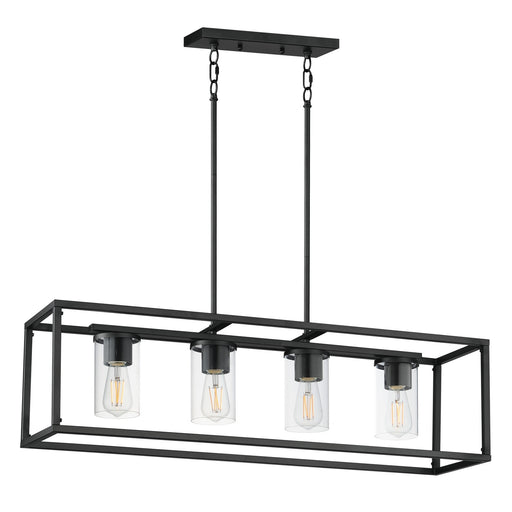 Lateral Four Light Linear Pendant Black