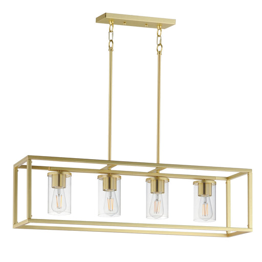Maxim - 10288CLSBR - Four Light Linear Pendant - Lateral - Satin Brass