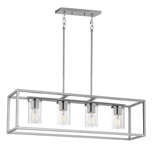 Maxim - 10288CLSN - Four Light Linear Pendant - Lateral - Satin Nickel