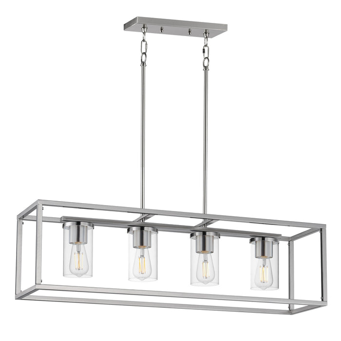 Maxim - 10288CLSN - Four Light Linear Pendant - Lateral - Satin Nickel