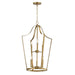 Maxim - 10426NAB - Six Light Pendant - Arden - Natural Aged Brass