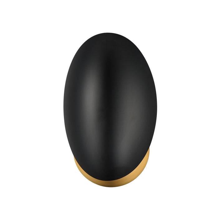 Maxim - 10821BKNAB - One Light Wall Sconce - Maris - Black / Natural Aged Brass