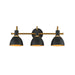 Maxim - 12343BKAB - Three Light Wall Sconce - Dusk - Black / Antique Brass