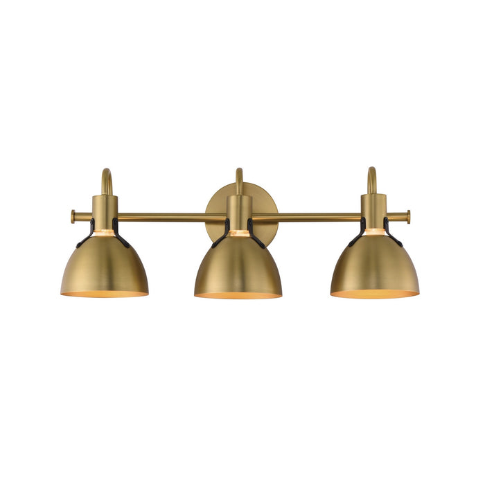 Maxim - 12343SBR - Three Light Wall Sconce - Dusk - Satin Brass