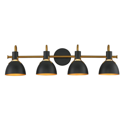 Maxim - 12344BKAB - Four Light Wall Sconce - Dusk - Black / Antique Brass