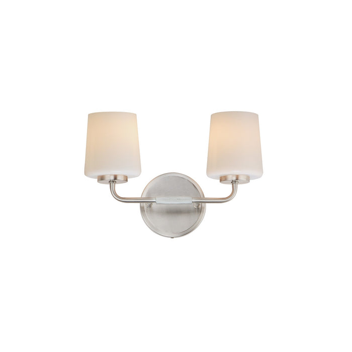 Maxim - 12692WTSN - Two Light Bath Vanity - Durham - Satin Nickel