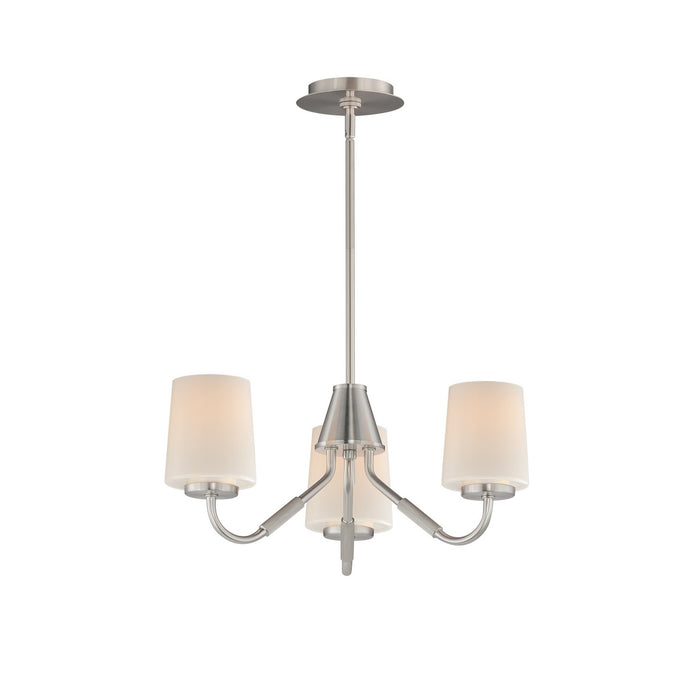 Maxim - 12695WTSN - Three Light Chandelier - Durham - Satin Nickel