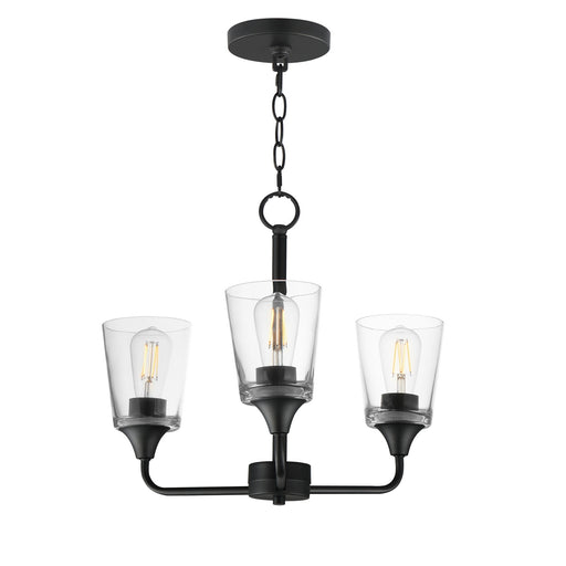Hudson Three Light Chandelier Black