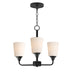 Maxim - 12873SWBK - Three Light Chandelier - Hudson - Black