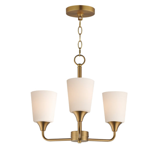 Hudson Three Light Chandelier Natural Aged Brass