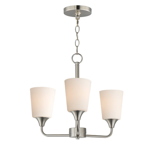 Hudson Three Light Chandelier Satin Nickel