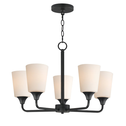 Maxim - 12875SWBK - Five Light Chandelier - Hudson - Black