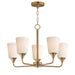 Maxim - 12875SWNAB - Five Light Chandelier - Hudson - Natural Aged Brass