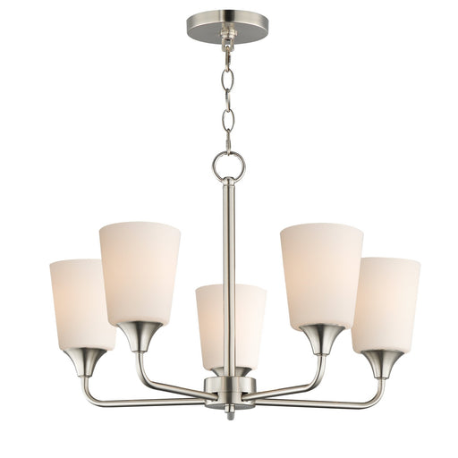 Hudson Five Light Chandelier Satin Nickel